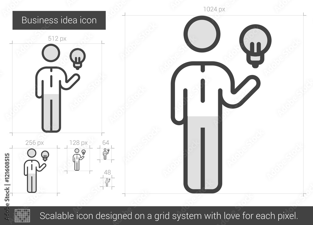 Business idea line icon. Business idea line icon.