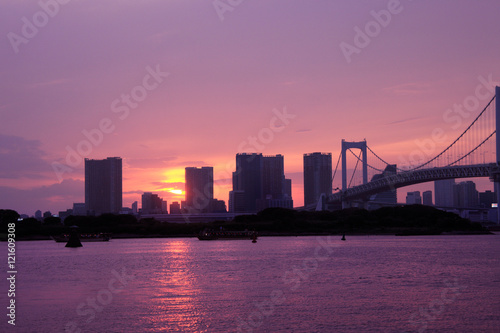 レインボーブリッジからの夕景