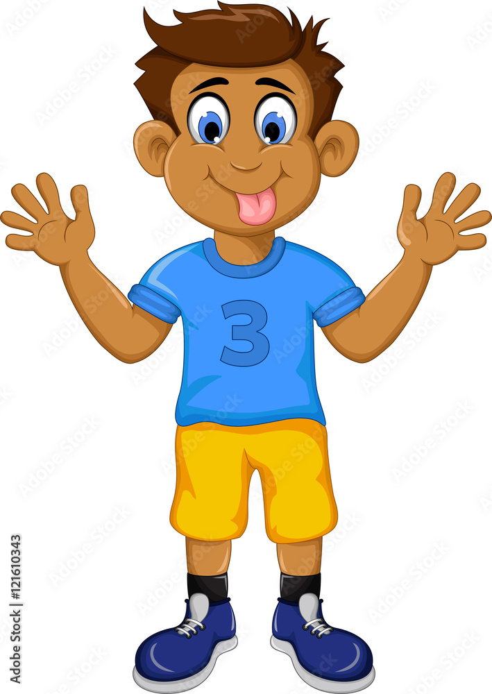 funny boy cartoon showing his tongue funny boy cartoon showing his tongue