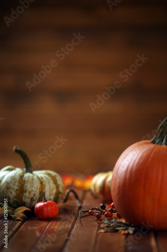 Autumn pumpkin background