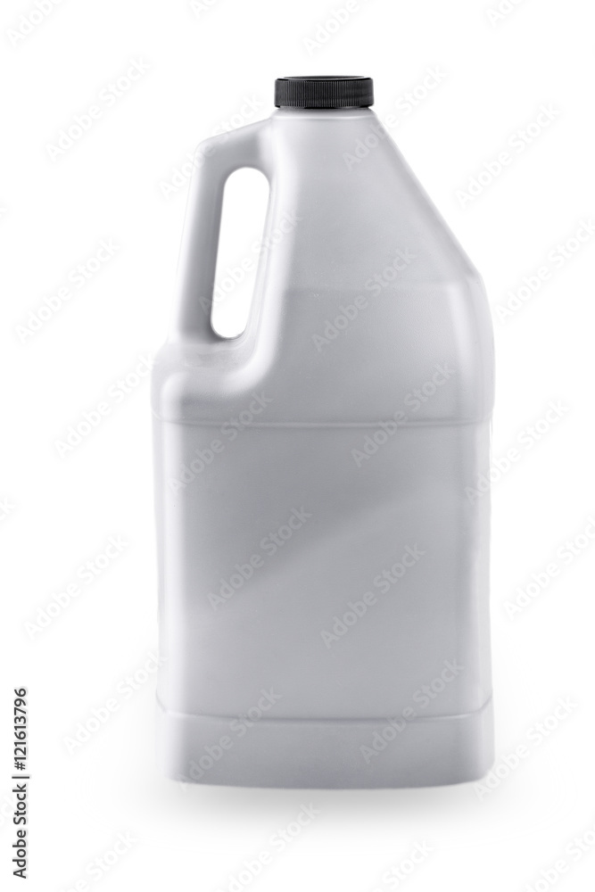 Grey plastic canister for household chemicals Grey plastic canister for household chemicals