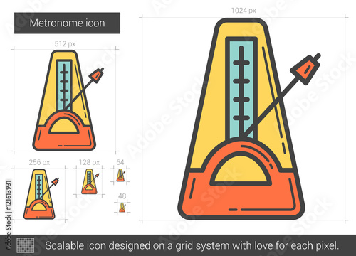 Metronome line icon.