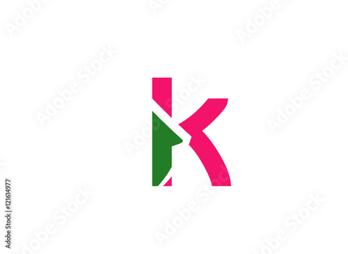 Vector illustration of abstract icons based on the letter K logo
