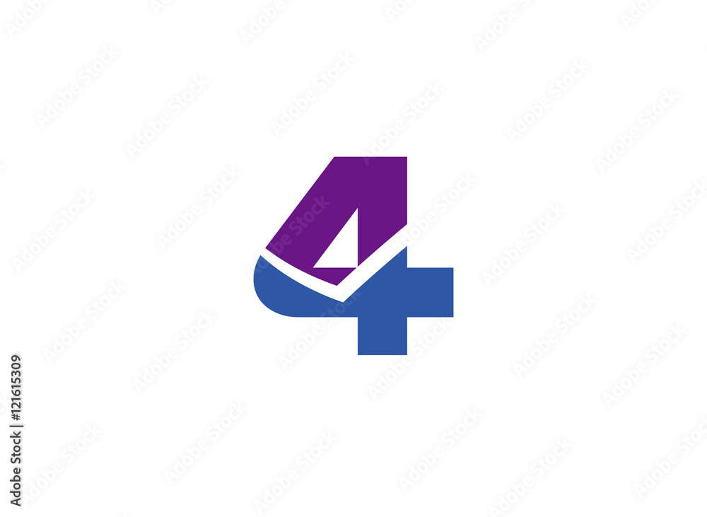 Abstract icons for number 4 logo
Abstract icons for number 4 logo