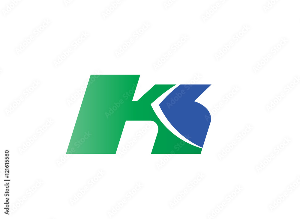 Letter K logo icon design template elements. Vector color sign
