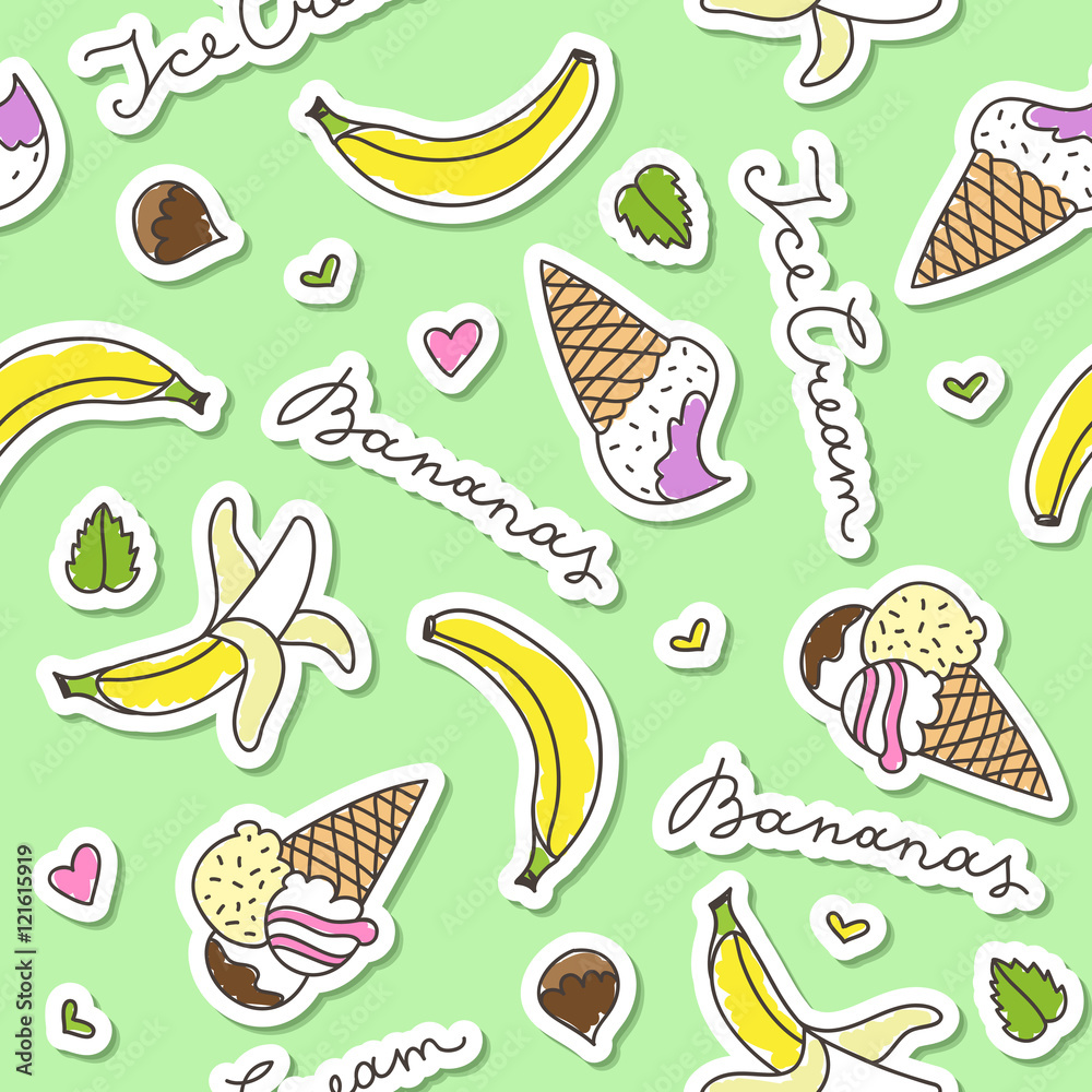 bananas and ice cream cones bananas and ice cream cones