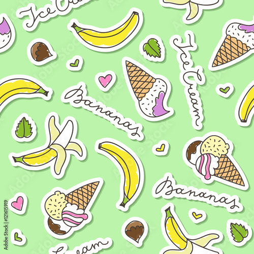 bananas and ice cream cones