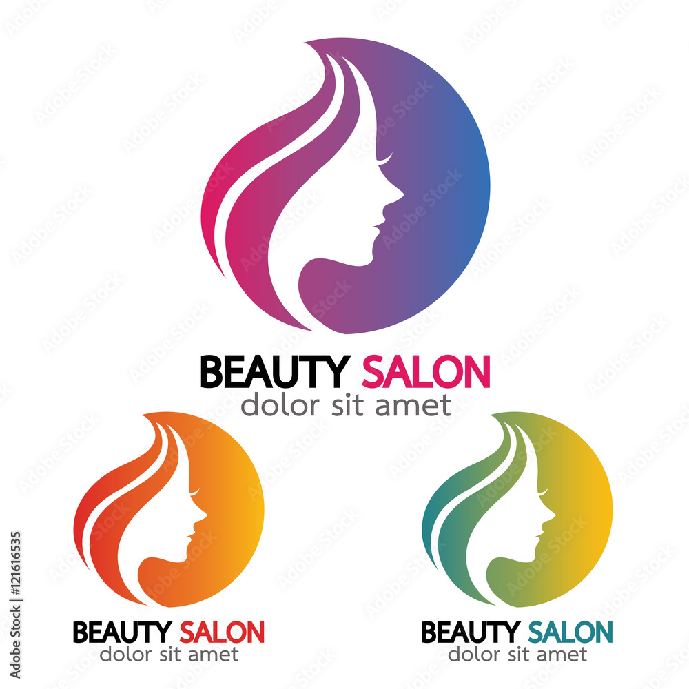Beauty Salon Sign Branding Identity Corporate Vector Logo Design Stock