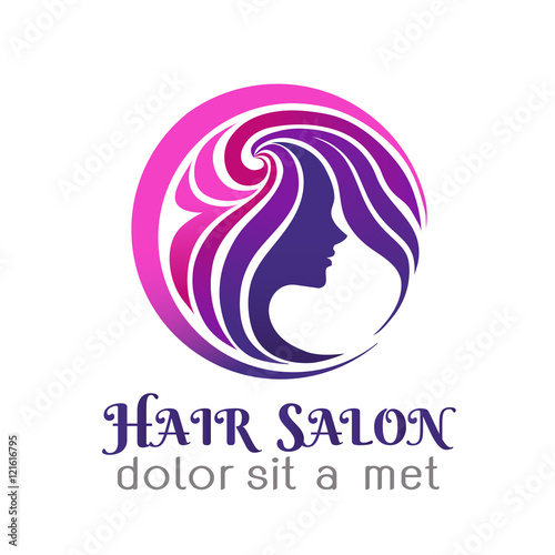 Hair salon sign Branding Identity Corporate vector logo design t