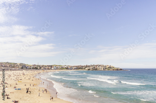 A high view overlooking the iconic Bondi Beach in Sydney Australia © Barbara