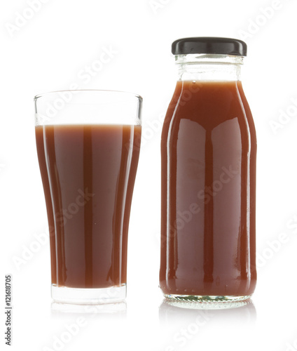 tomato juice in a glass isolated