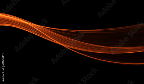 abstract red wavy smoke flame over black background