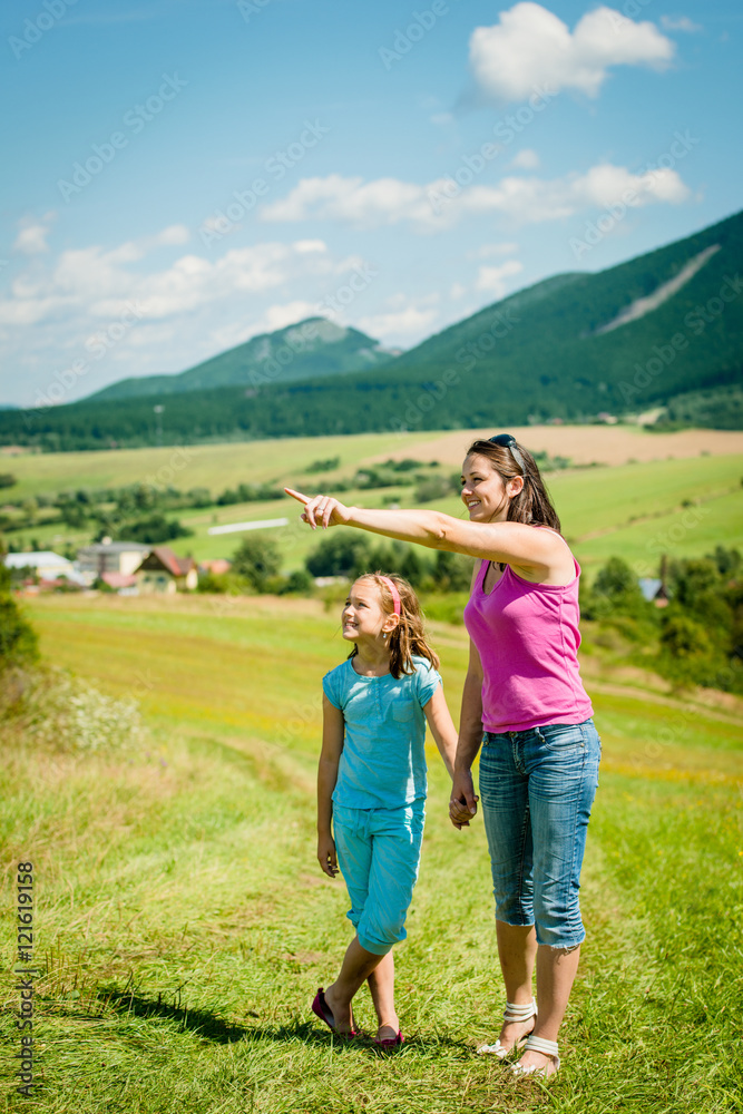 Mother and child in nature