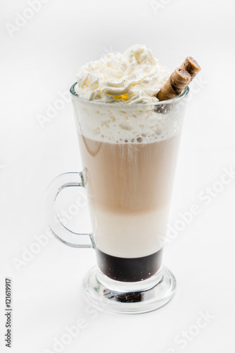 latte with whipped cream