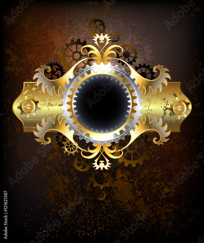 Banner on a rusty background