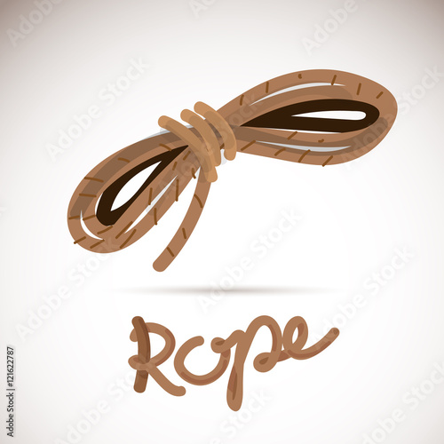 ship rope with typographic - vector