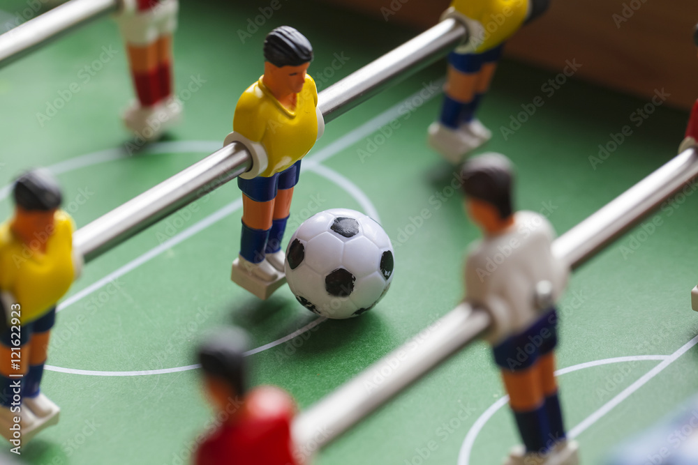 Fototapeta premium foosball table soccer football players sport teame