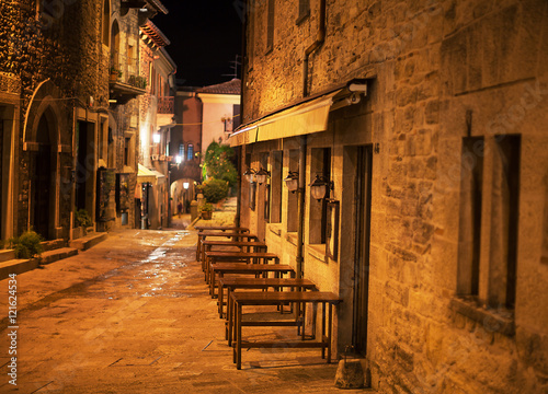 Night streets of the old town.