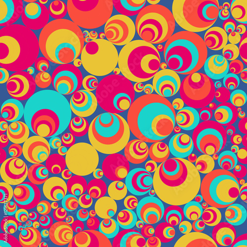 Seamless pattern of perfectly aligned circle shapes. Abstract background.