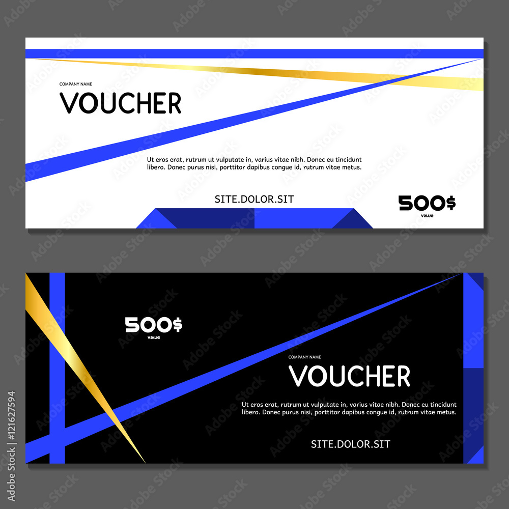 Fototapeta premium Gift voucher. Vector, illustration.