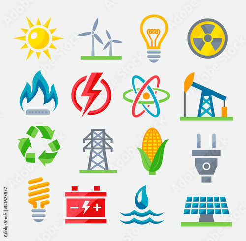 Energy colorful icons