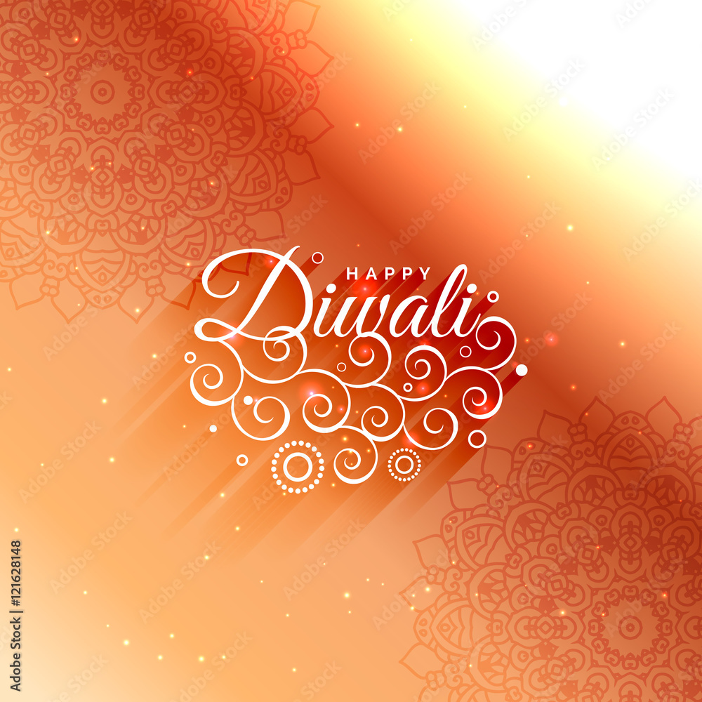 beautiful diwali decoration greeting card