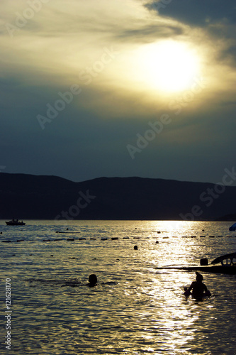 Summer sunset on the Adriatic coast