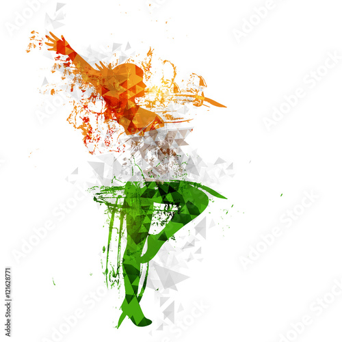 Gymnastics Girl for Sports Concept. Vector abstract Illustration.