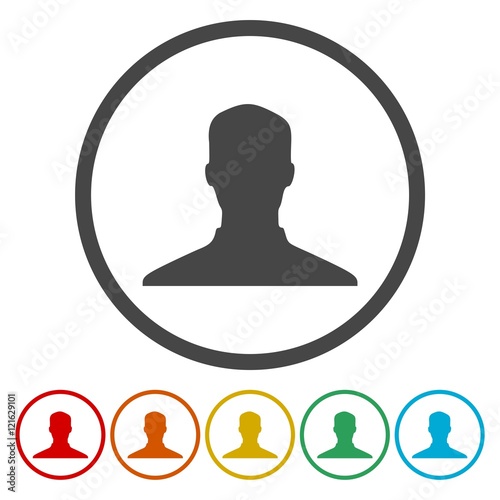 User vector rounded icon
