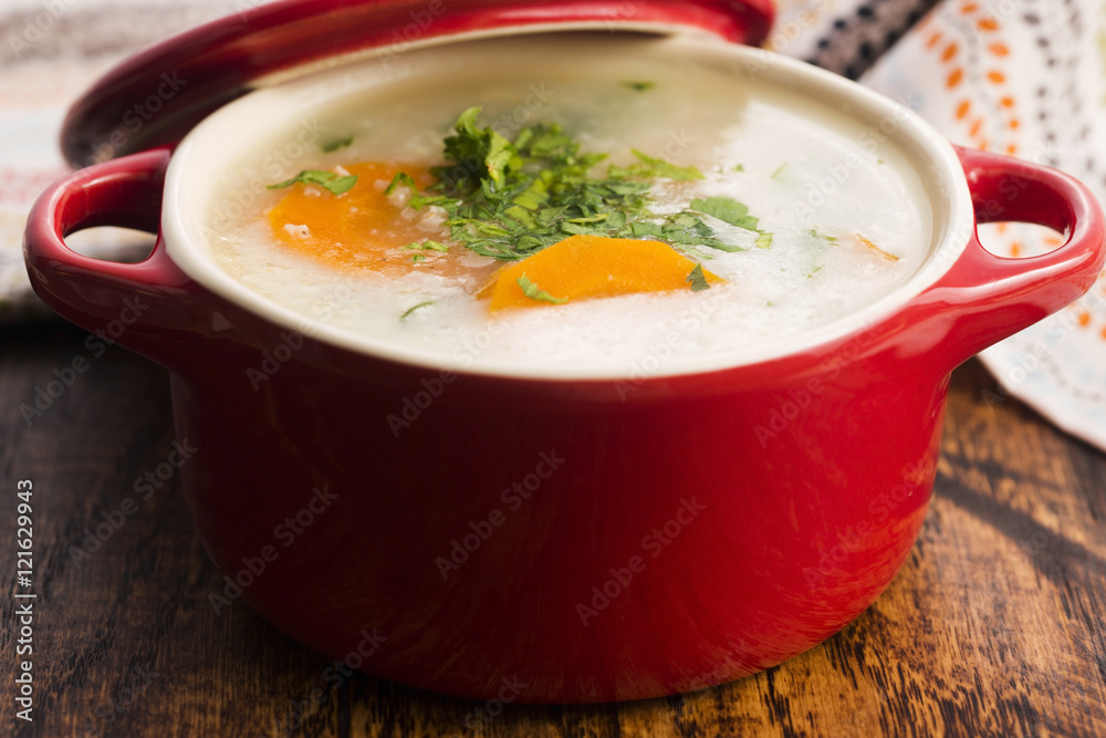 Soup with millet and vegetables