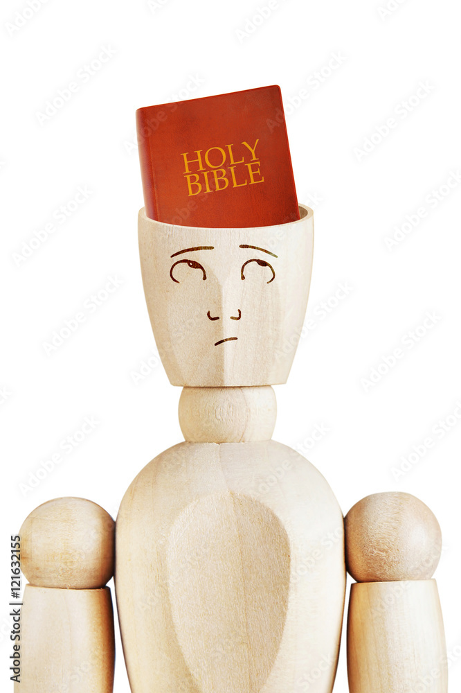 Fotografie Holy Bible in the human head