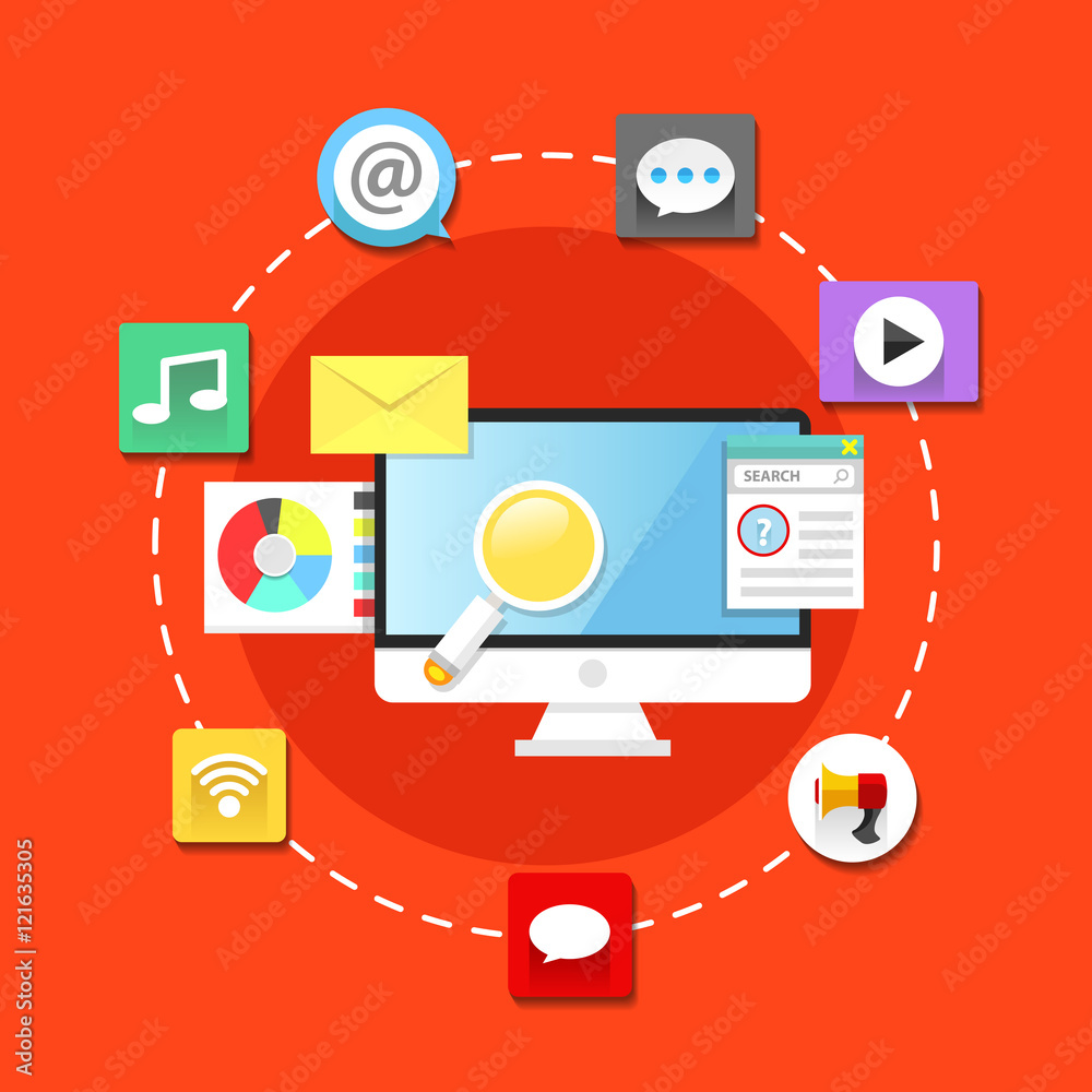 workplace in office, business thin flat illustration workplace in office, business thin flat illustration