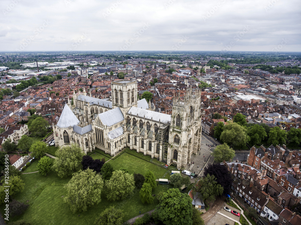 The Big Cathedral York Church aerial Yorkshire