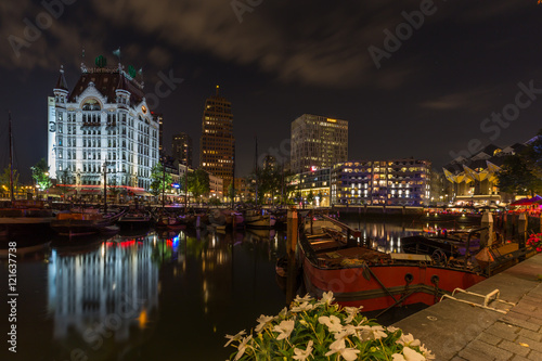 Night at Oudehaven (Old Harbor), Rotterdam, Netherlands