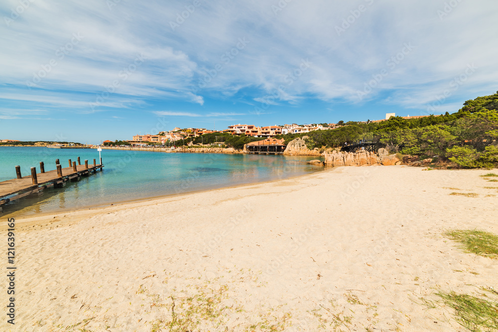 cloudy sky over Porto Cervo shore