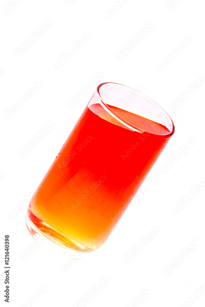 Glass of water, drink water, drink red light from the glass.., G