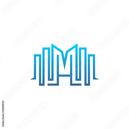 Abstract Building Line Logo Free Download Abstract Building Line Logo - GFXLoad