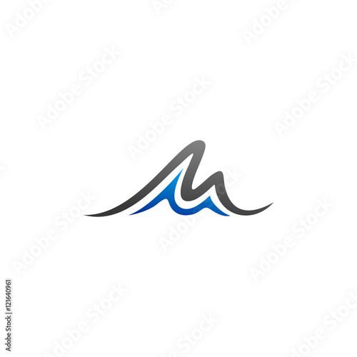 Abstract M Line Logo Icon