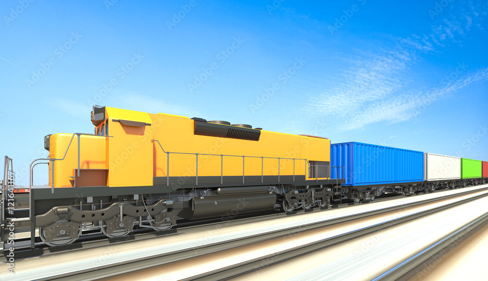 Obraz premium 3D rendering of generic railroad transportation concept