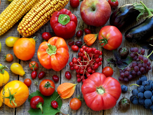 orange  red  purple fruits and vegetables