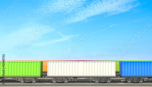 3D rendering of generic railroad transportation concept