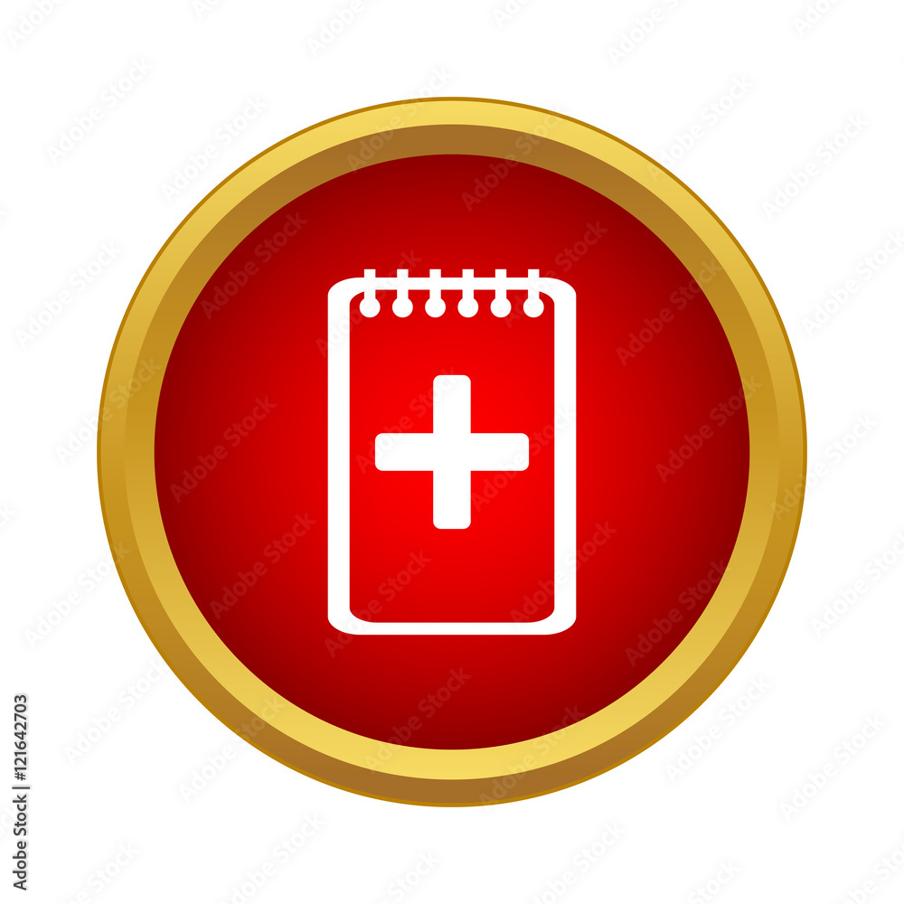 Medical report icon in simple style on a white background Medical report icon in simple style on a white background