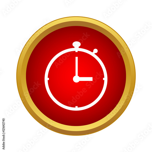 Stopwatch icon in simple style on a white background