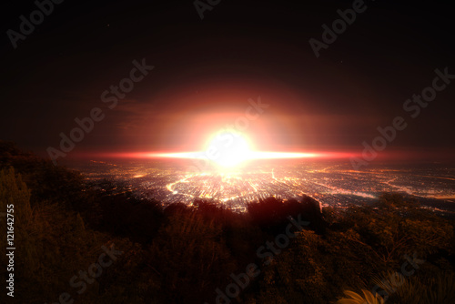 Slika na platnu Explosion of nuclear bomb over city
