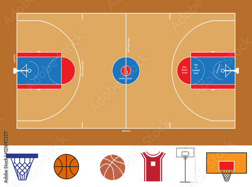 basketball court scheme and stuff icons