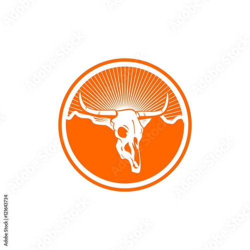 Bull Head Skull Logo