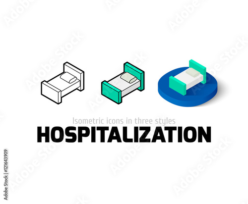 Hospitalization icon in different style