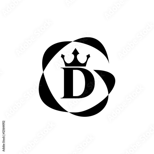Letter D Crown Logo. Royal Crown Logo for Spa, Yoga, Beauty, Fashion, Star,  Elegant, Luxury Sign Stock Vector - Illustration of flourish, expensive:  251757344