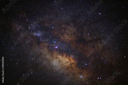 Milky Way galaxy, Long exposure photograph, with grain... © sripfoto