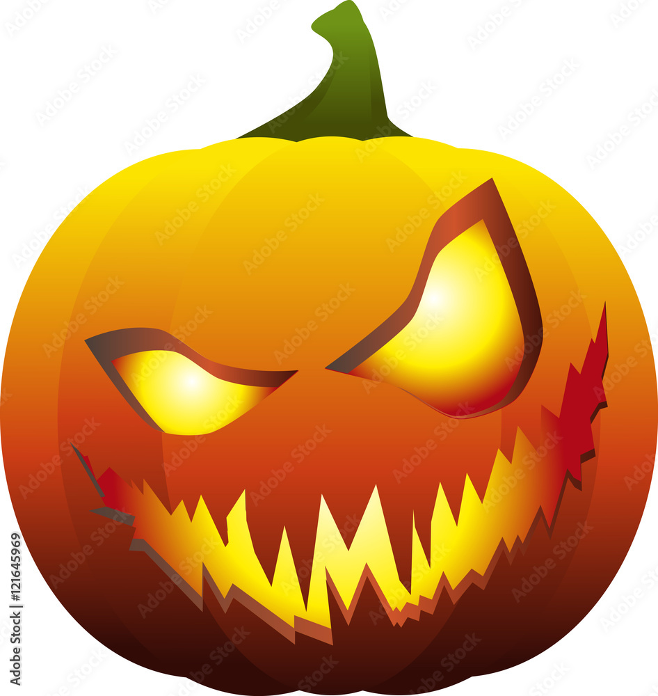 Citrouille d'halloween effrayante